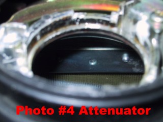 Left side low beam attenuator